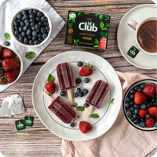 Paletas de té y berries